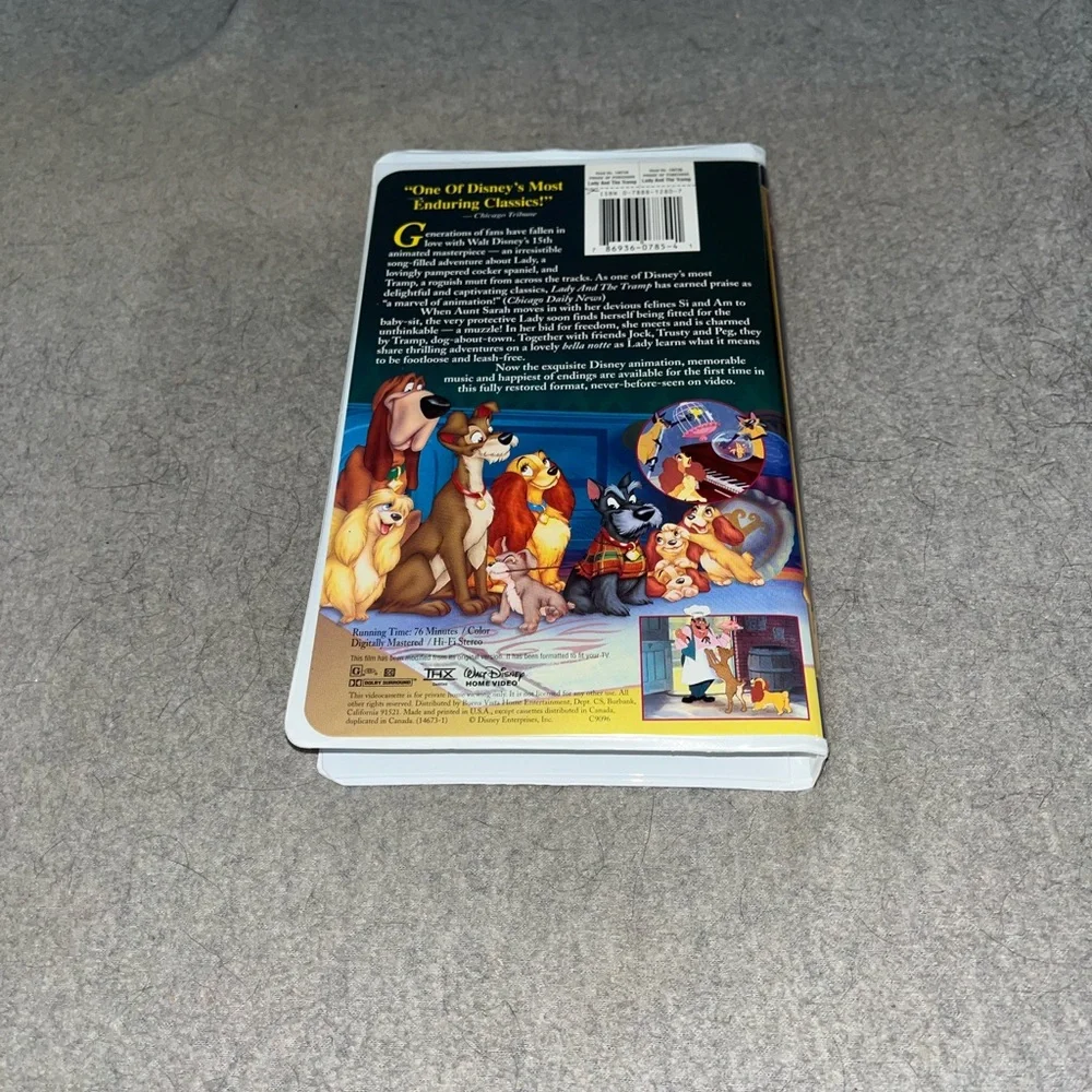 Disney’s Lady & The Tramp VHS Movie